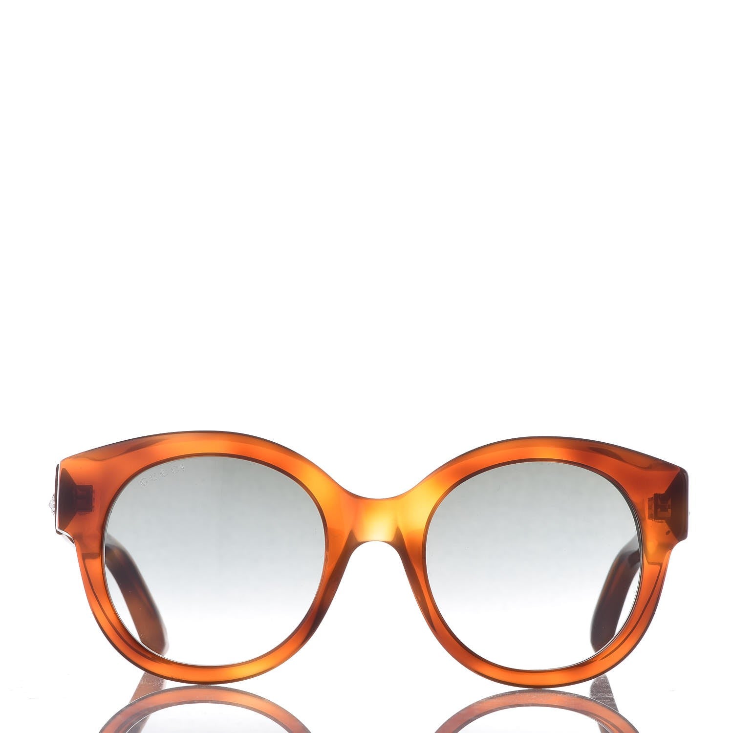 Gucci Round Frame GG Star Sunglasses GG0207S Tortoiseshell 2 of 7