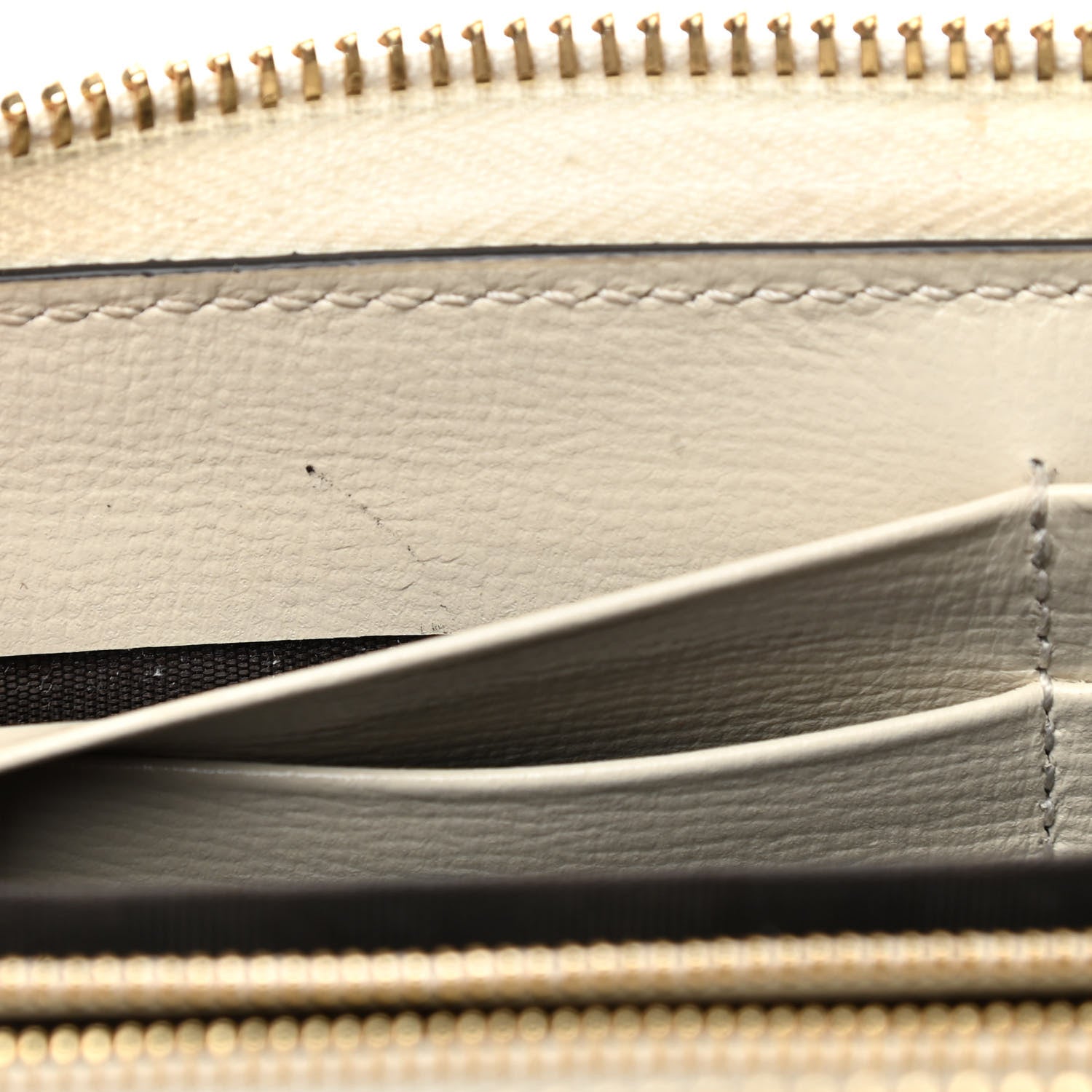 Gucci GG Supreme Monogram Azalea Calfskin Horsebit 1955 Zip Around Wallet Beige Ebony Mystic White 11 of 15