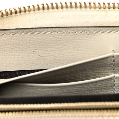 Gucci GG Supreme Monogram Azalea Calfskin Horsebit 1955 Zip Around Wallet Beige Ebony Mystic White 11 of 15