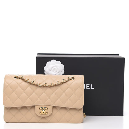 Chanel Caviar Quilted Medium Double Flap Beige 10 of 10