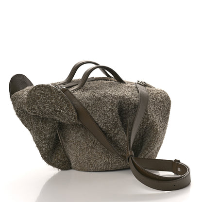 Loewe Brushed Suede Large Elephant Crossbody Bag Lichen Grey 3 of 8