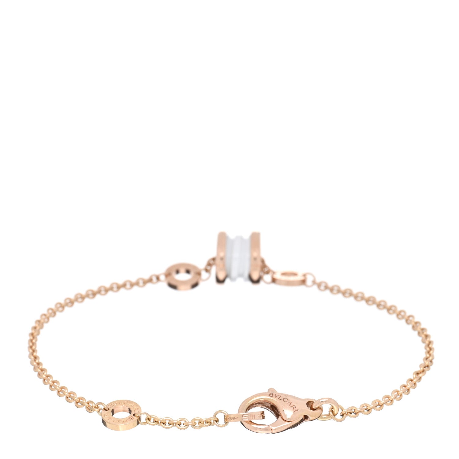 Bulgari 18K Rose Gold White Ceramic B.Zero1 Bracelet SM 3 of 3
