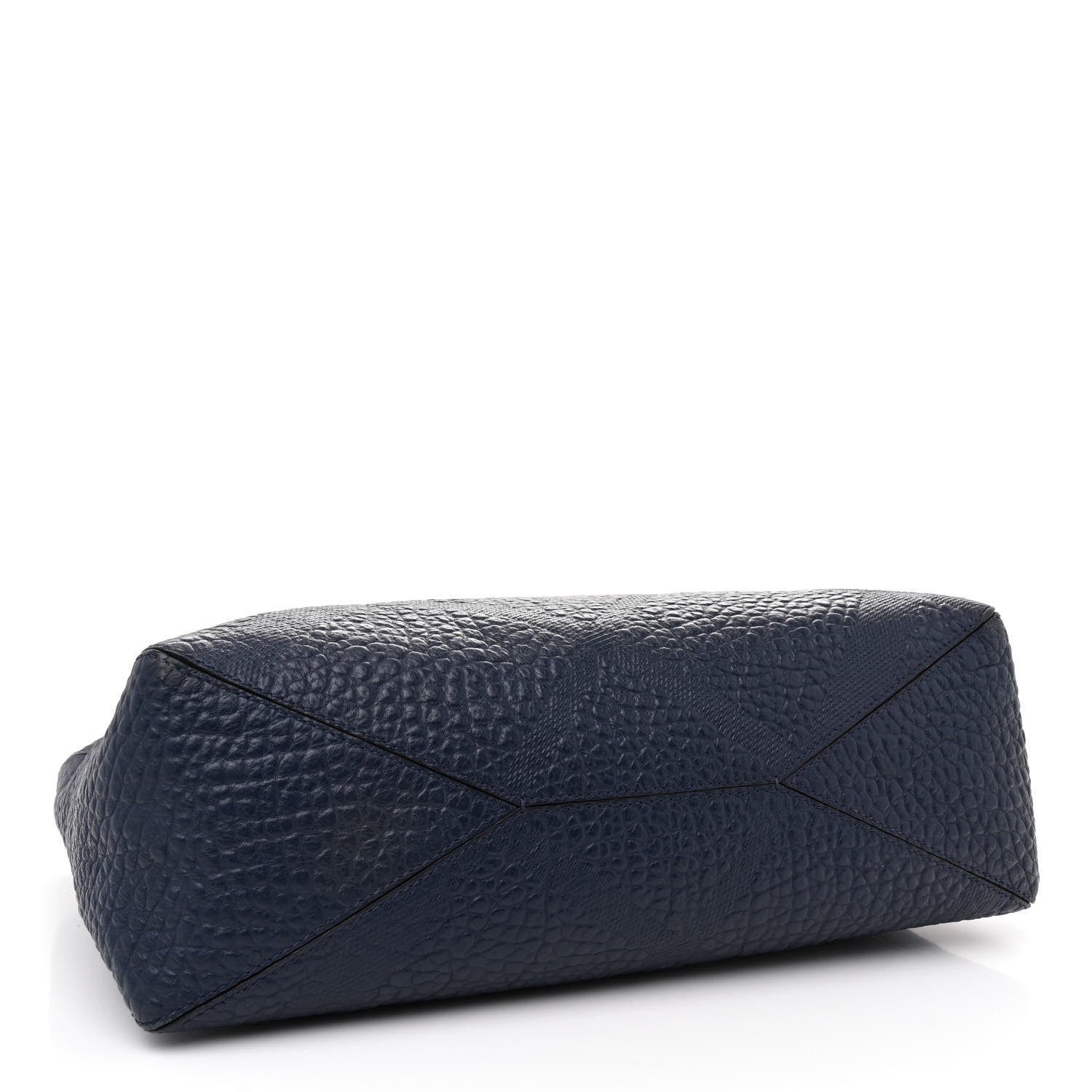 Burberry Heritage Grain Check Embossed Medium Dewsbury Tote Blue Carbon 4 of 17