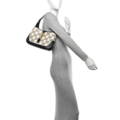 Gucci Azalea Calfskin GG Monogram Bi-Color Debossed Small Jackie 1961 Hobo Mystic White Black 2 of 13
