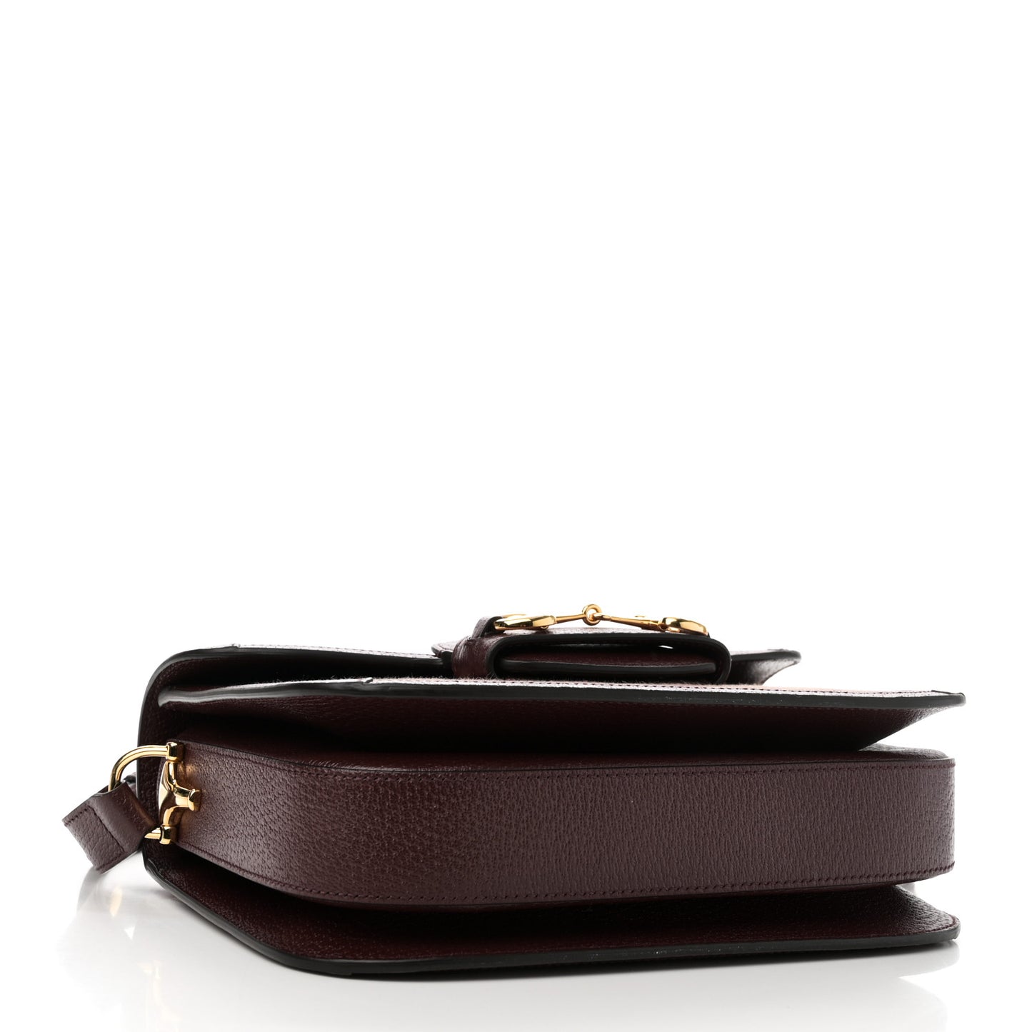 Monogram Textured Dollar Calfskin Horsebit 1955 Shoulder Bag Sahara Rubino Chardonnay