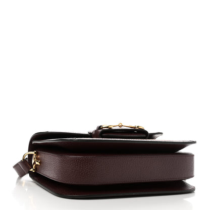 Gucci Monogram Textured Dollar Calfskin Horsebit 1955 Shoulder Bag Sahara Rubino Chardonnay 3 of 9