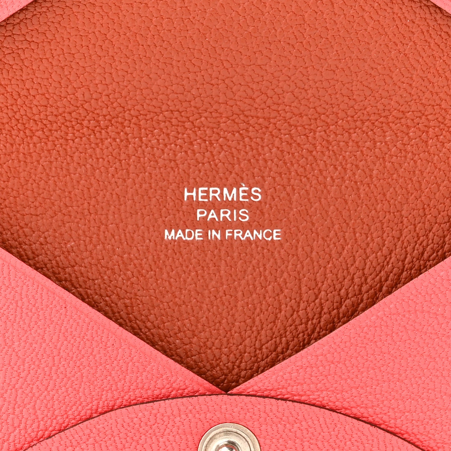 Hermes Chevre Mysore Verso Calvi Card Case Rose Texas Sienne 6 of 11