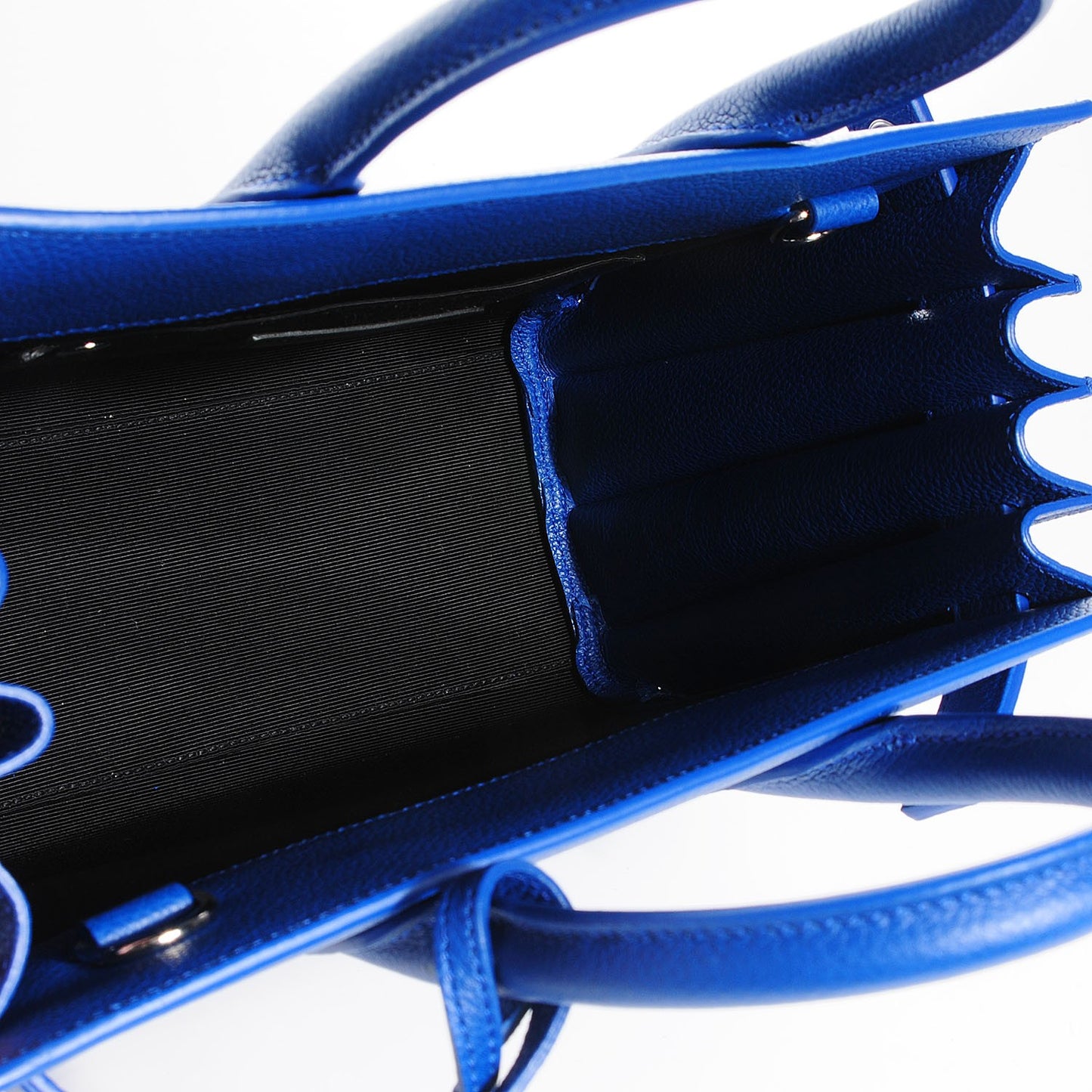 Grained Calfskin Nano Sac De Jour Royal Blue