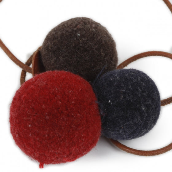 Wool Laine Et Cuir Pom Poms