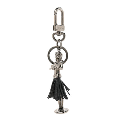 Louis Vuitton Metal Aloha Hula Girl Bag Charm Key Holder Silver 1 of 4