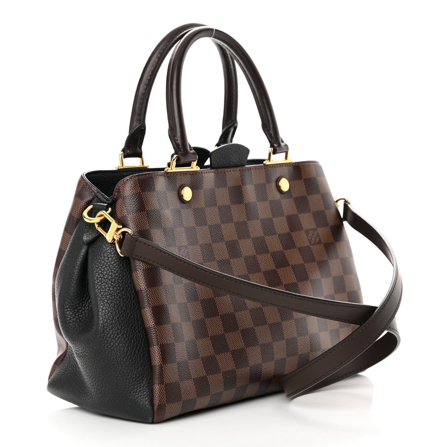 Louis Vuitton Damier Ebene Cuir Taurillon Brittany Black 3 of 14