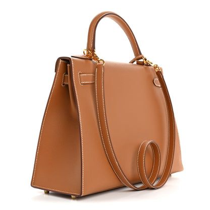 Hermes Epsom Kelly Sellier 32 Gold 3 of 11