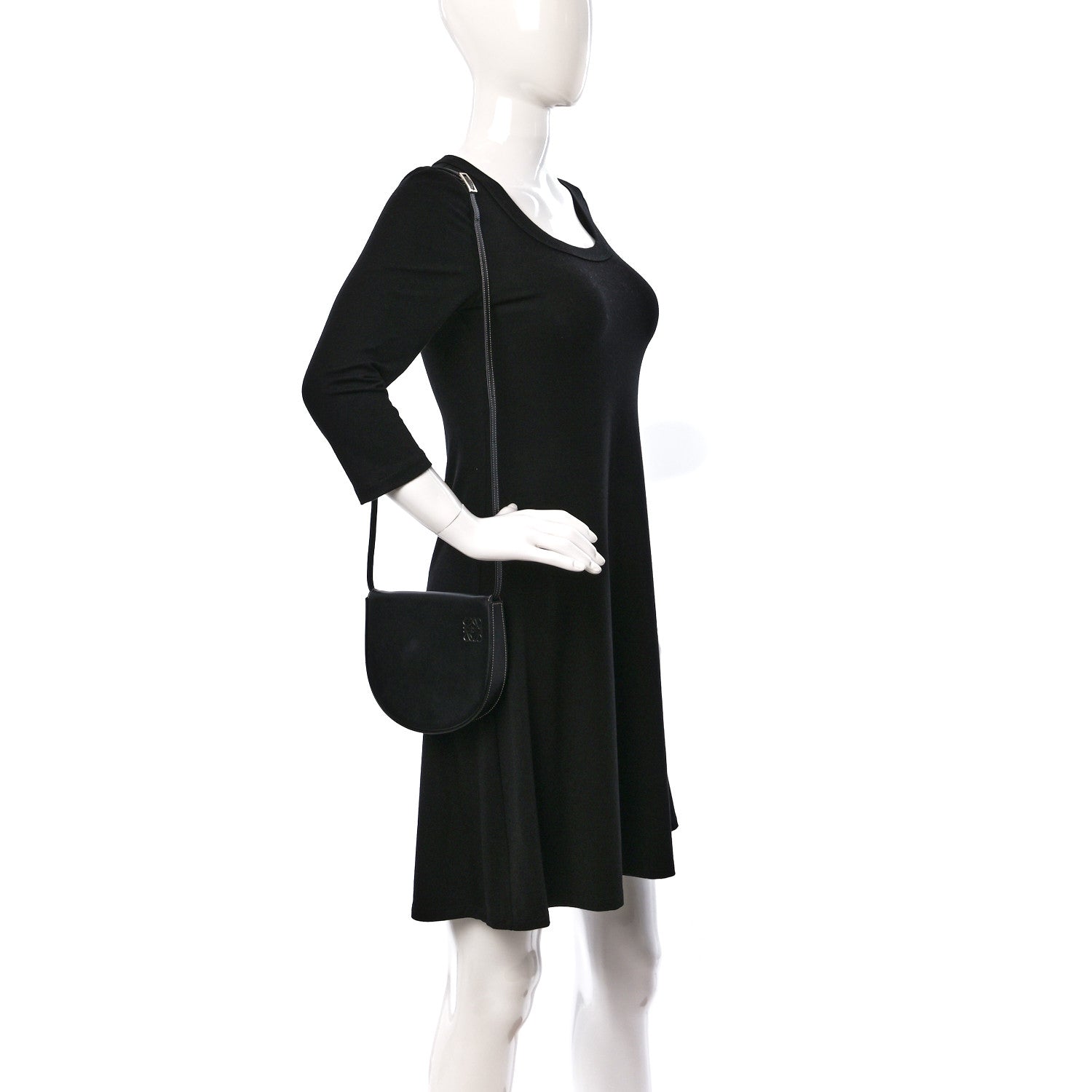 Loewe Soft Calfskin Heel Bag Black 2 of 8