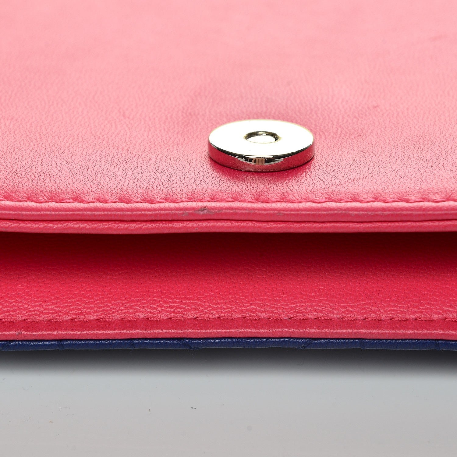 Christian Dior Lambskin Cannage Tri-Color Lady Dior Convertible Clutch Blue 12 of 13