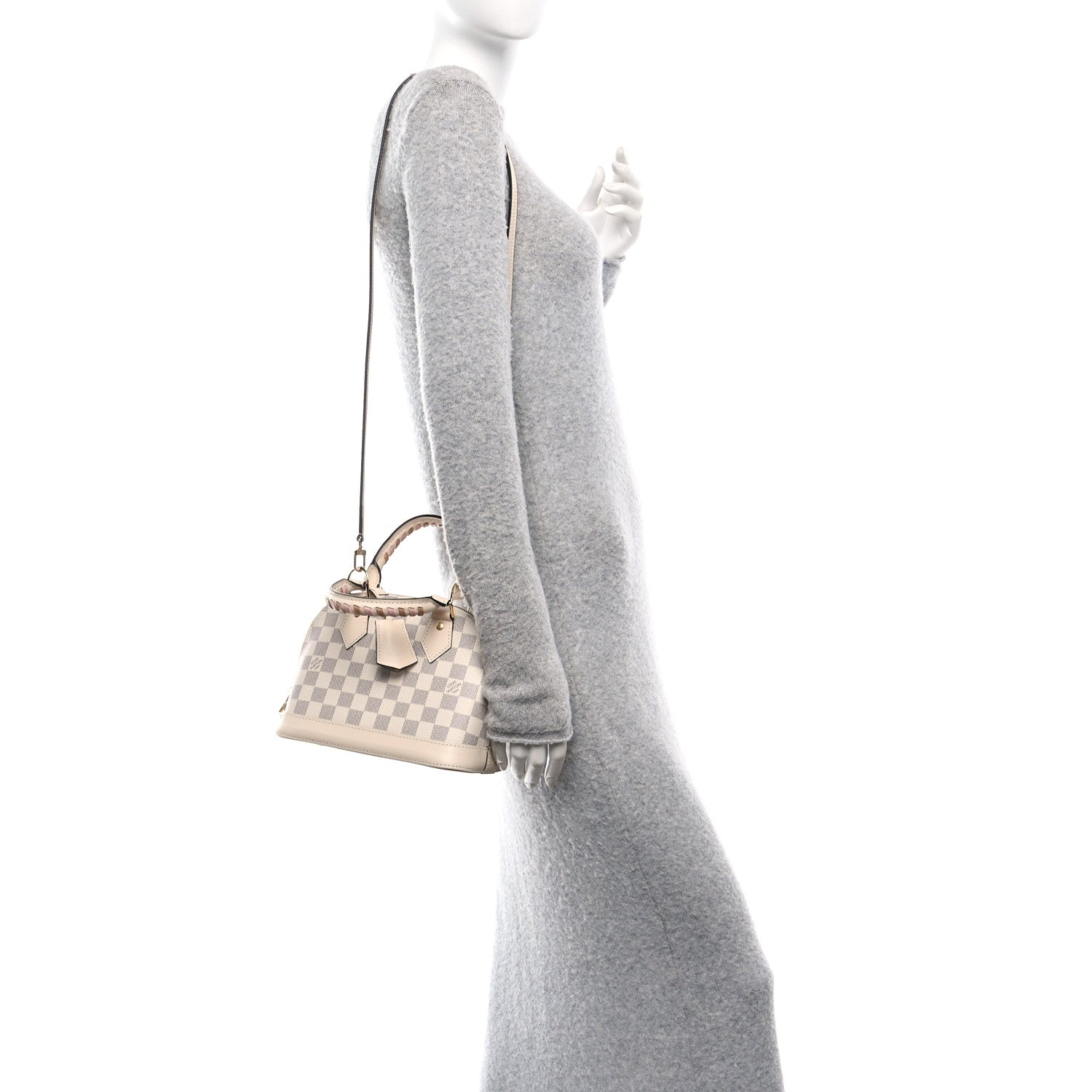 Louis Vuitton Damier Azur Braided Alma BB 2 of 10