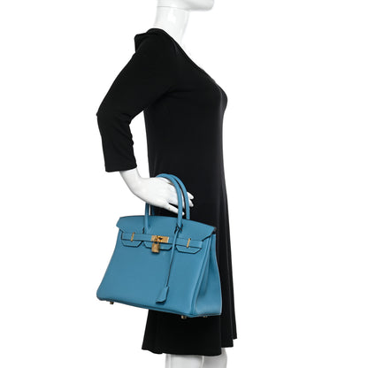 Hermes Togo Birkin 30 Turquoise 2 of 12