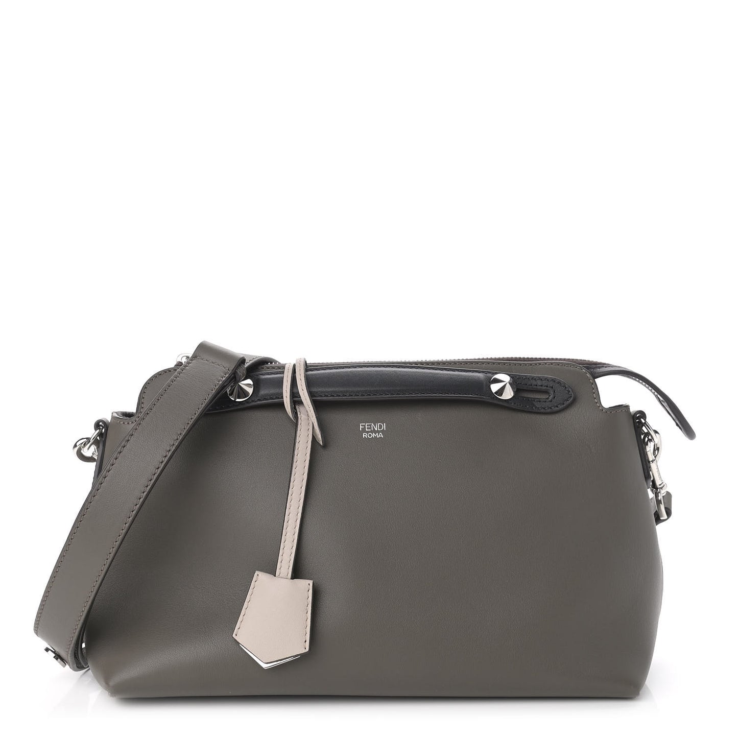 Vitello Dolce 4 Color Medium By The Way Boston Bag Carbone Grigio Polvere Multicolor