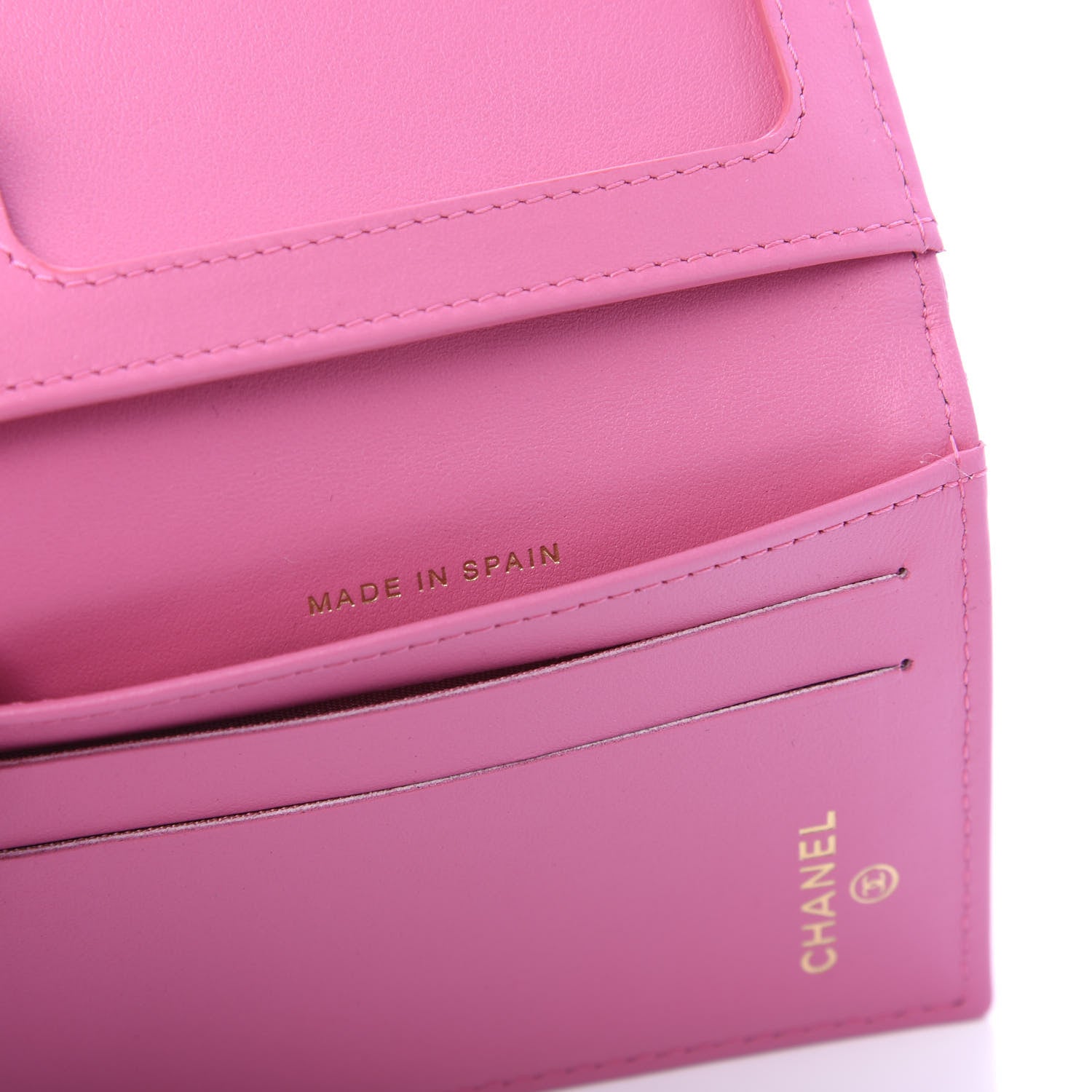 Chanel Caviar Quilted Card Holder Wallet Pink 9 of 11