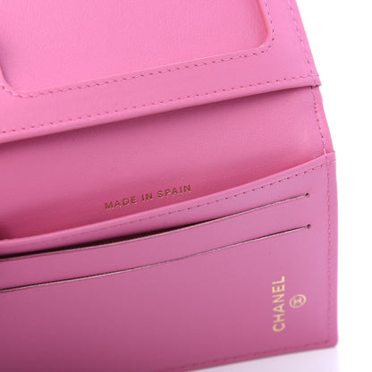 Chanel Caviar Quilted Card Holder Wallet Pink 9 of 11