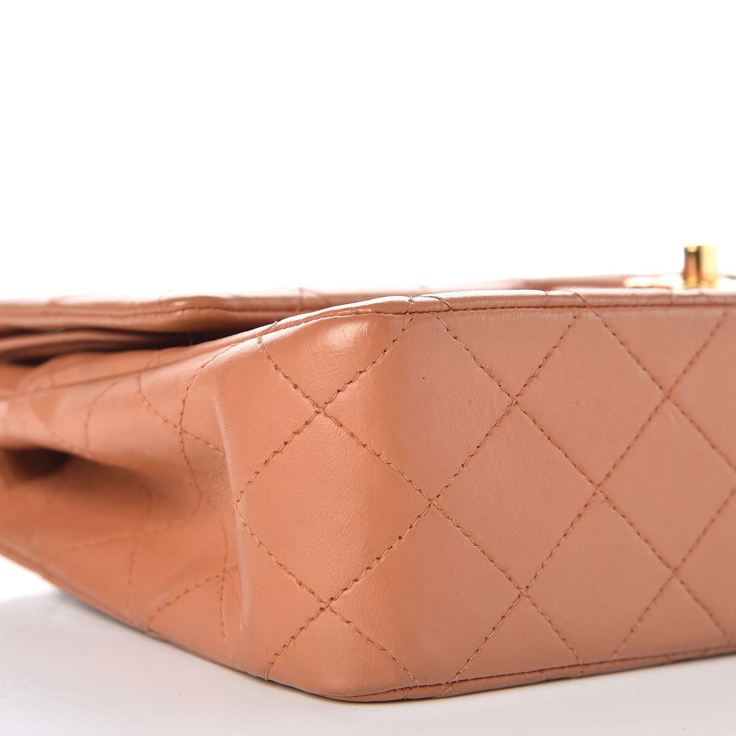 Chanel Lambskin Quilted Medium Double Flap Camel 9 of 13