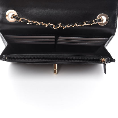 Chanel Lambskin Quilted Trendy CC Wallet On Chain WOC Black 5 of 12