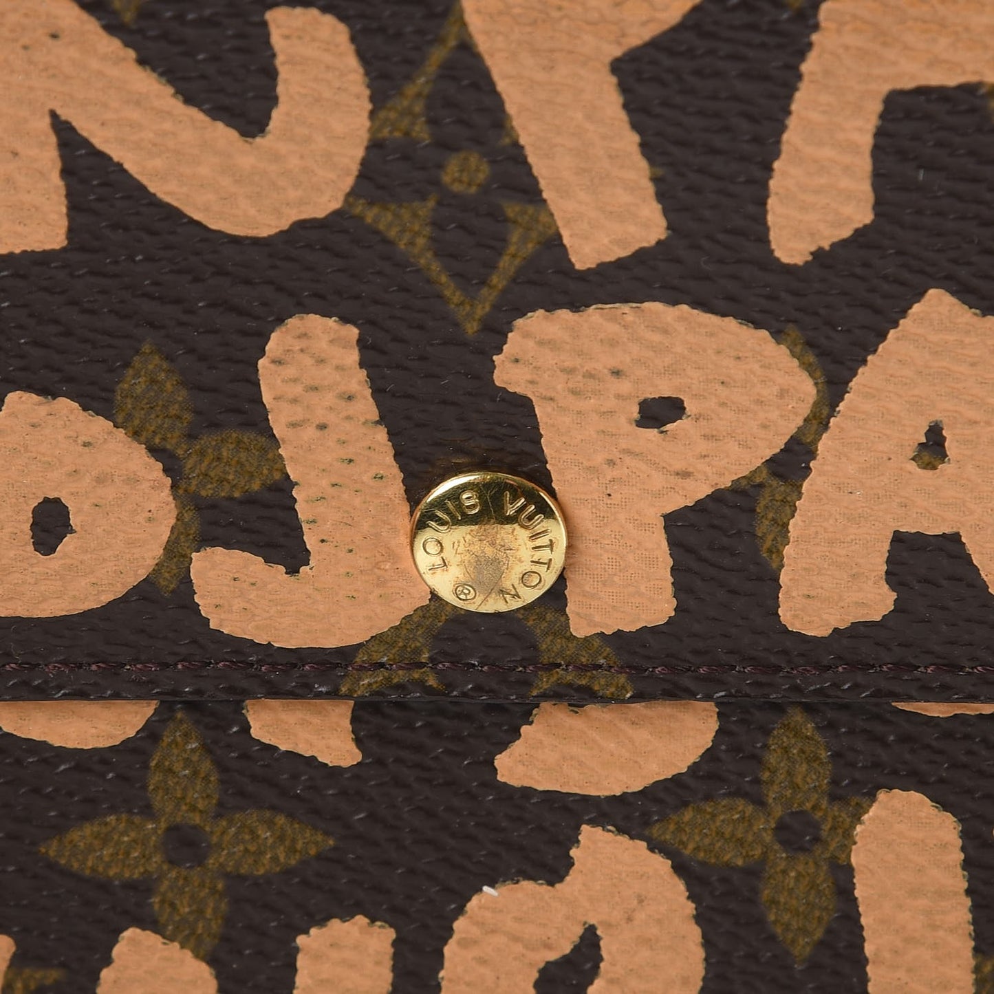 Monogram Graffiti Porte-Monnaie Wallet Peach