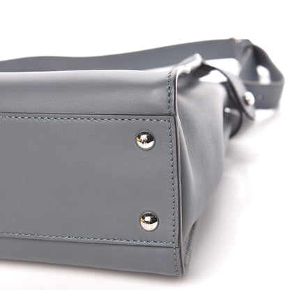 Fendi Vitello Seta Shiny Nappa Medium Peekaboo Iconic Satchel Tempesta Grigio Perla 10 of 13
