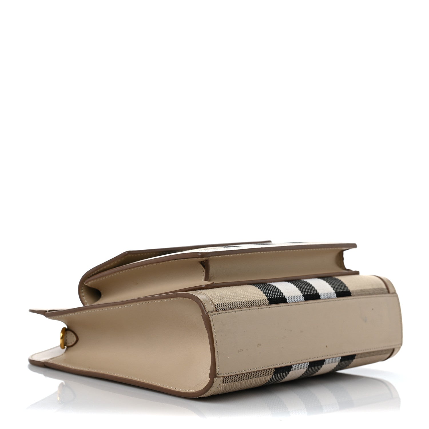 Burberry Smooth Calfskin Archive Canvas Check Mini Pocket Bag Dusty Sand 4 of 12