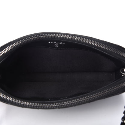 Chanel Sheepskin Chevron Quilted Studded Reissue Small Clutch With Chain Black 5 of 11