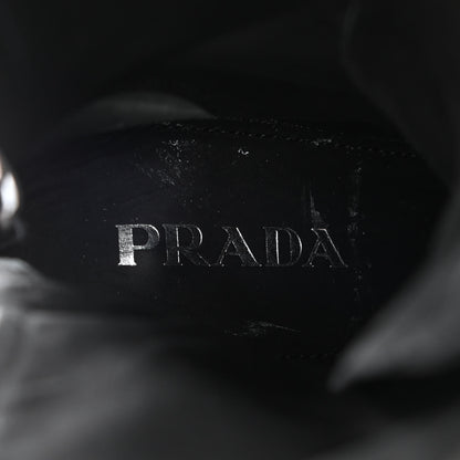 Prada Re-Nylon Spazzolato Metal Triangle Logo Tall 55mm Combat Boots 38 Black 8 of 9