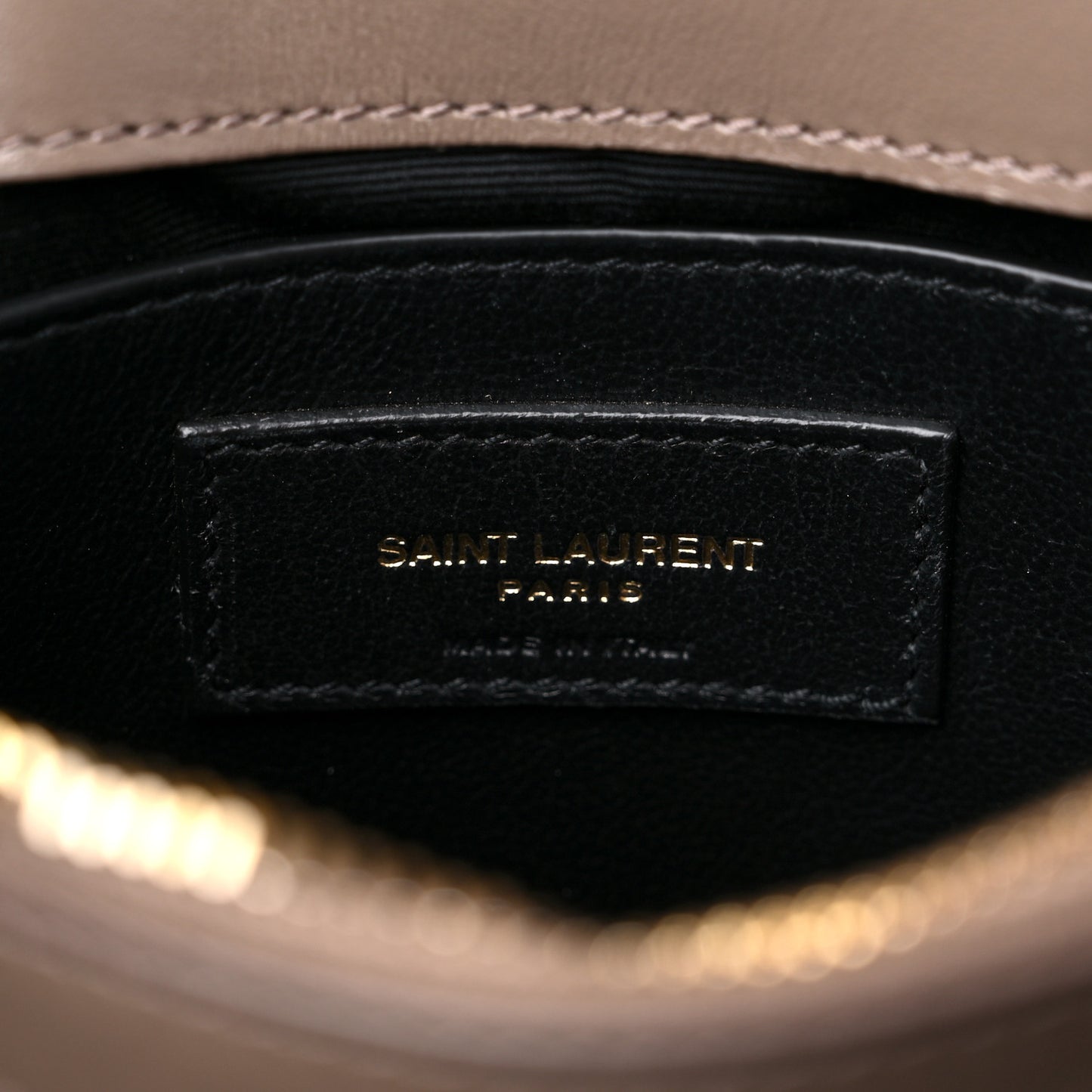 Calfskin Y Quilted Monogram Small Loulou Chain Satchel Taupe