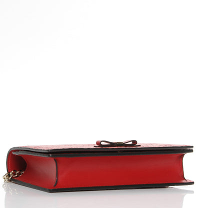 Gucci Guccissima Signature Bowy Chain Wallet Hibiscus Red 4 of 7