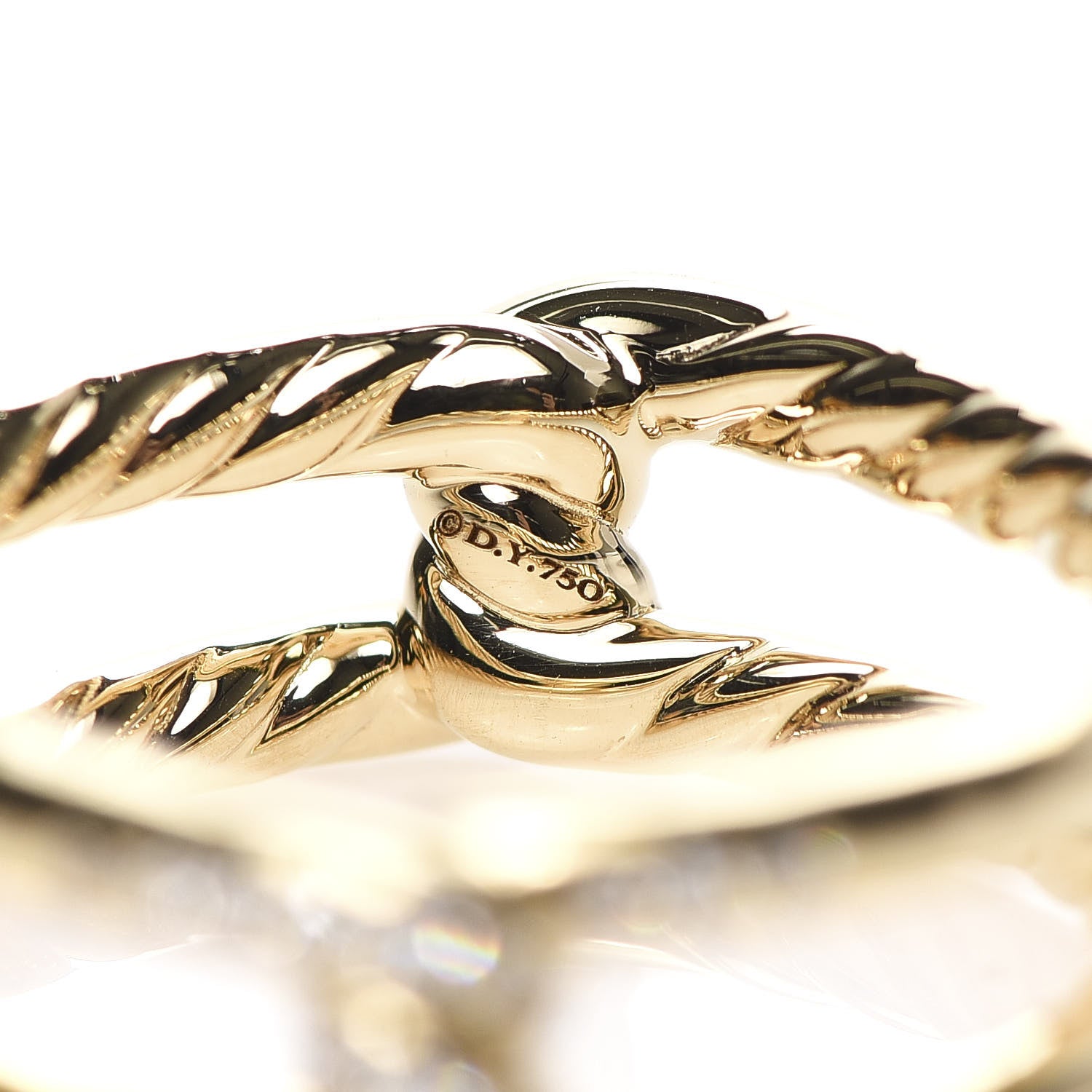 David Yurman 18K Yellow Gold Diamond 6.5mm Continuance Band Ring 52 6 4 of 4