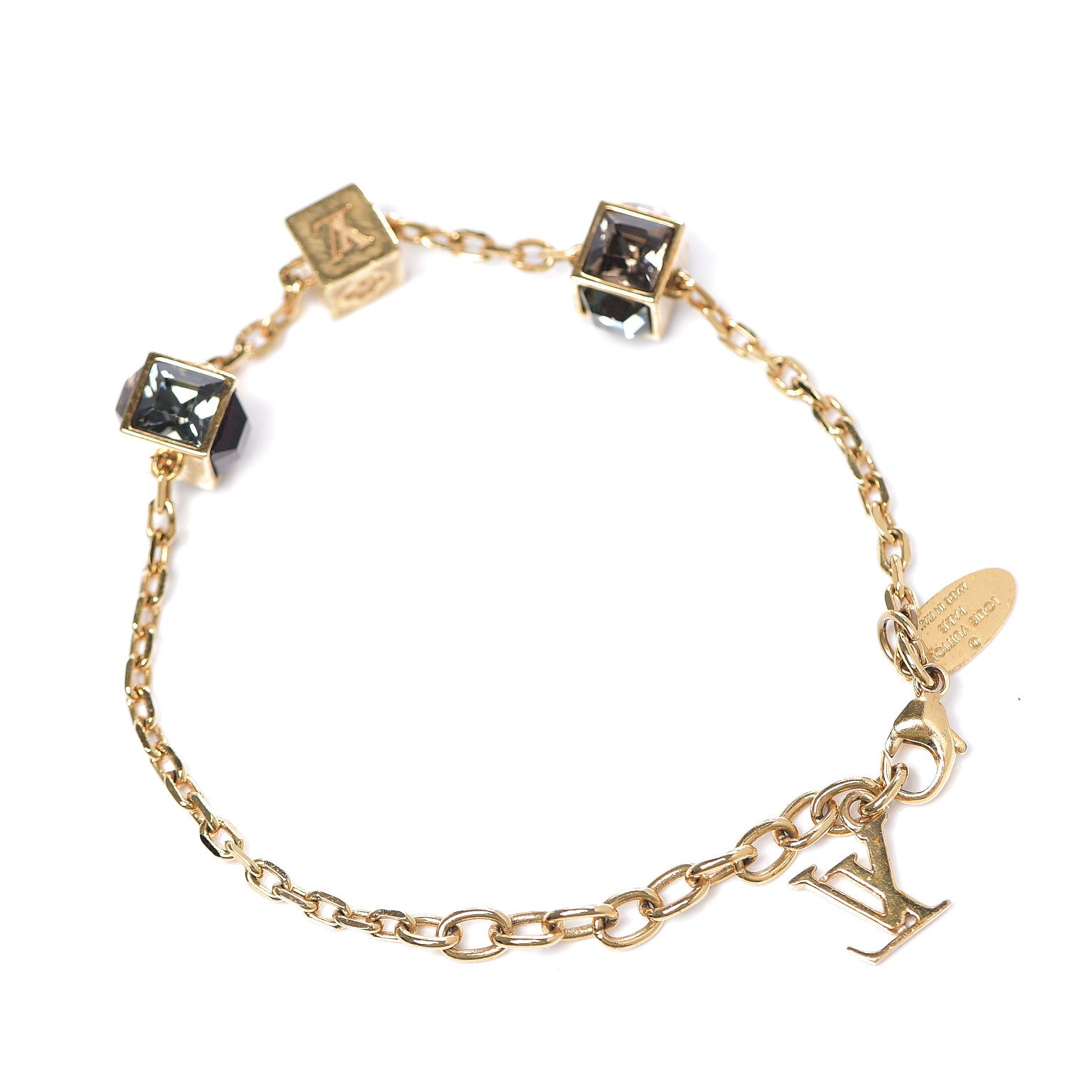 Louis Vuitton Swarovski Gamble Bracelet Gold 2 of 3