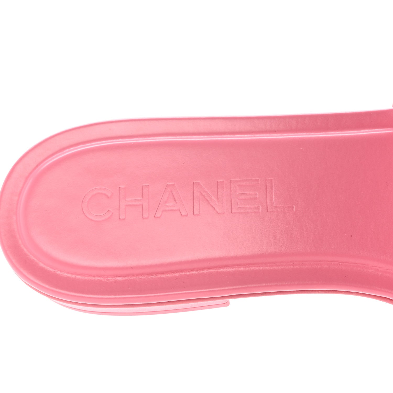 Chanel Calfskin Patent Calfskin Logo Mules 37 Pink Black 7 of 8