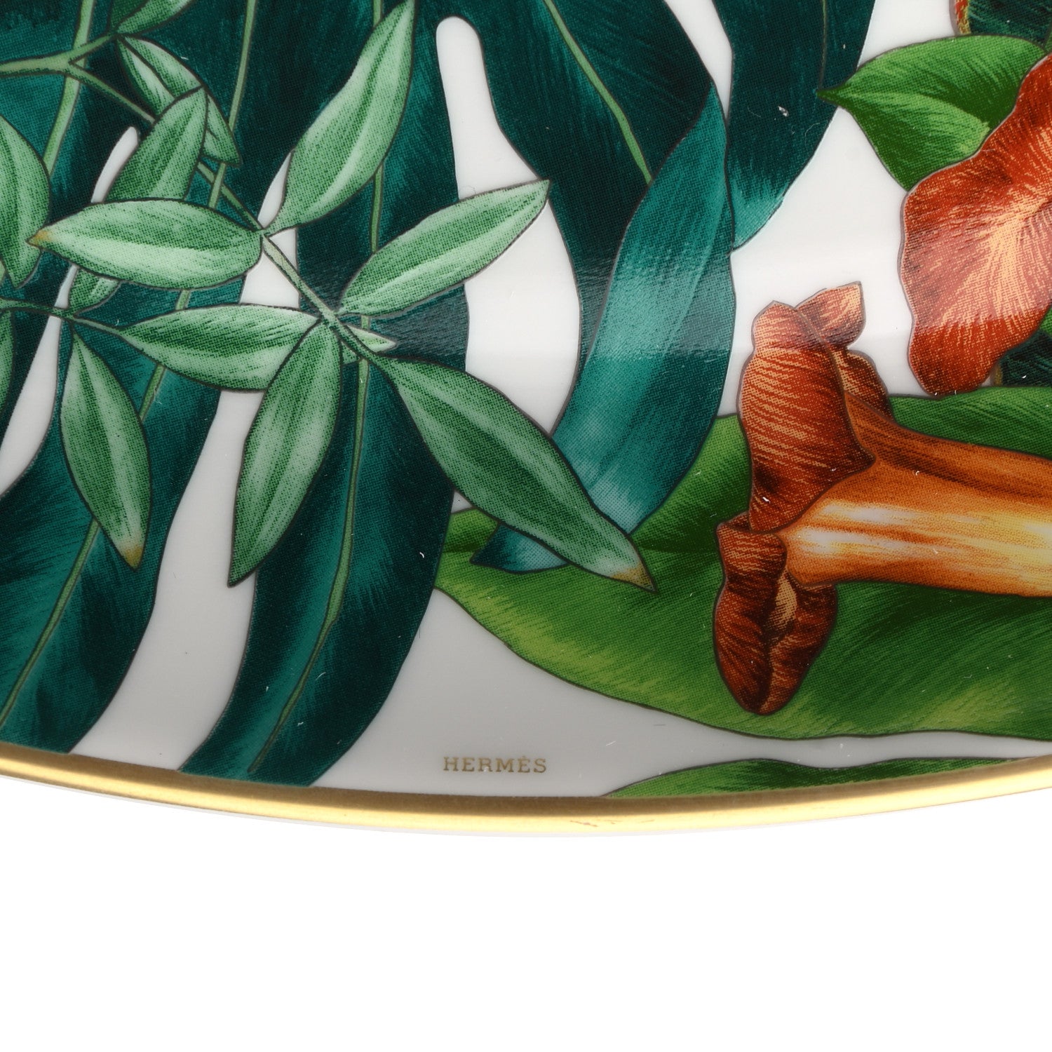 Hermes Porcelain Passifolia Large Round Platter 7 of 7