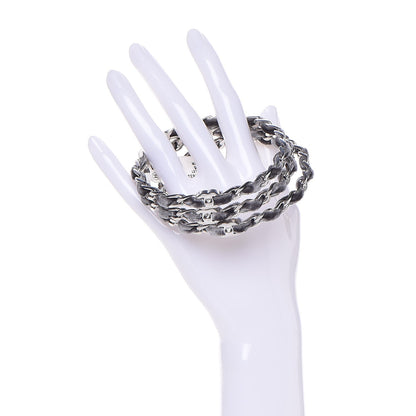 Chanel Velvet Chain CC Bangles Set of 3 Silver M 2 of 5