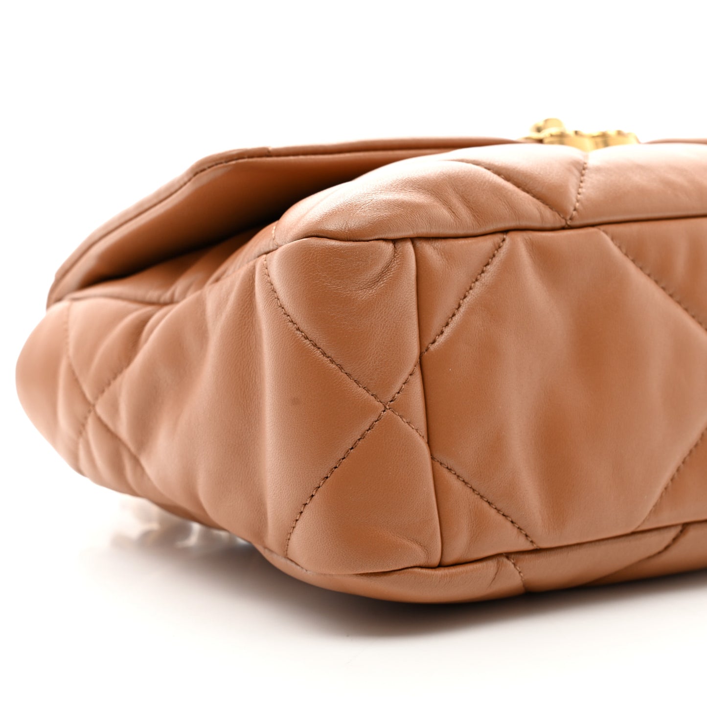 Lambskin Quilted Medium Chanel 19 Flap Brown