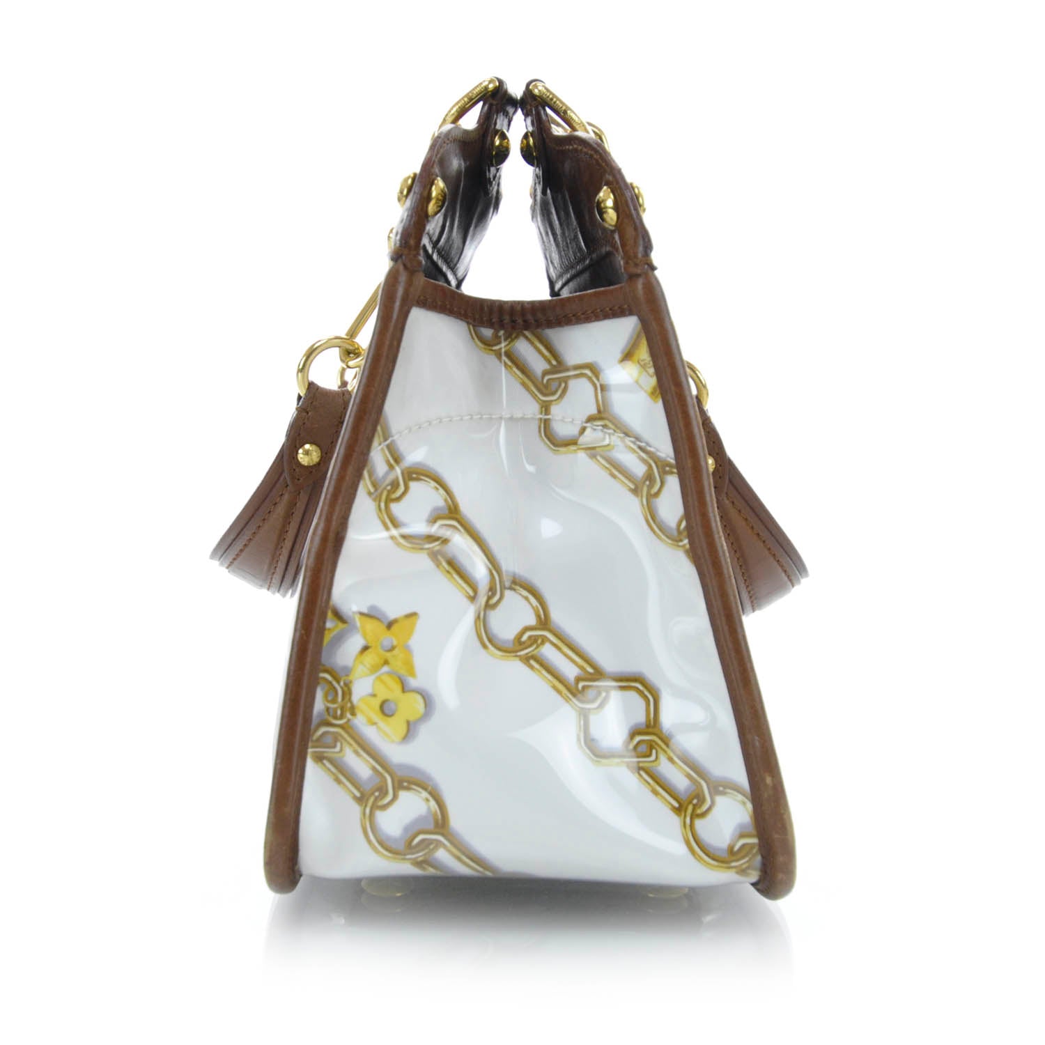 Louis Vuitton Monogram Charms Cabas Bag White 4 of 9