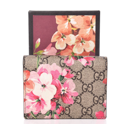 Gucci GG Supreme Monogram Blooms Card Case Beige Multicolor Dry Rose 12 of 12