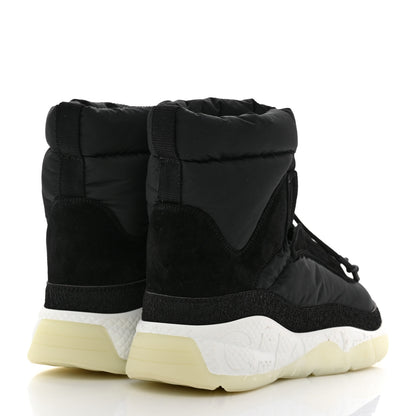 Chanel Nylon Suede Womens Short Boots 39 Black 4 of 9