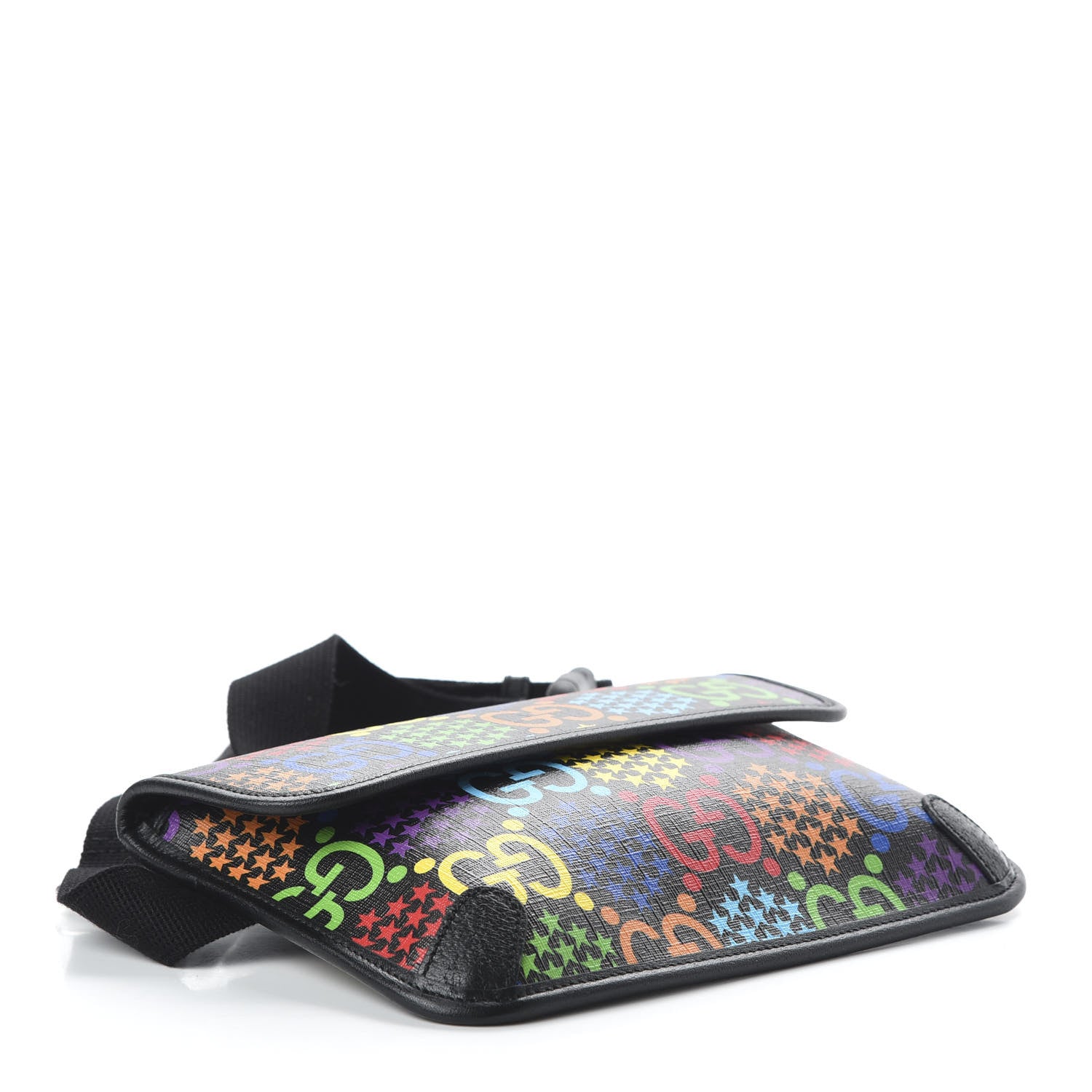 Gucci GG Supreme Monogram Psychedelic Slim Belt Bag Black 3 of 9