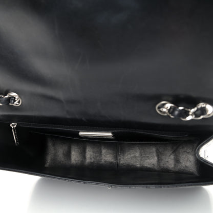 Chanel Shiny Crocodile Jumbo Single Flap Black 4 of 11