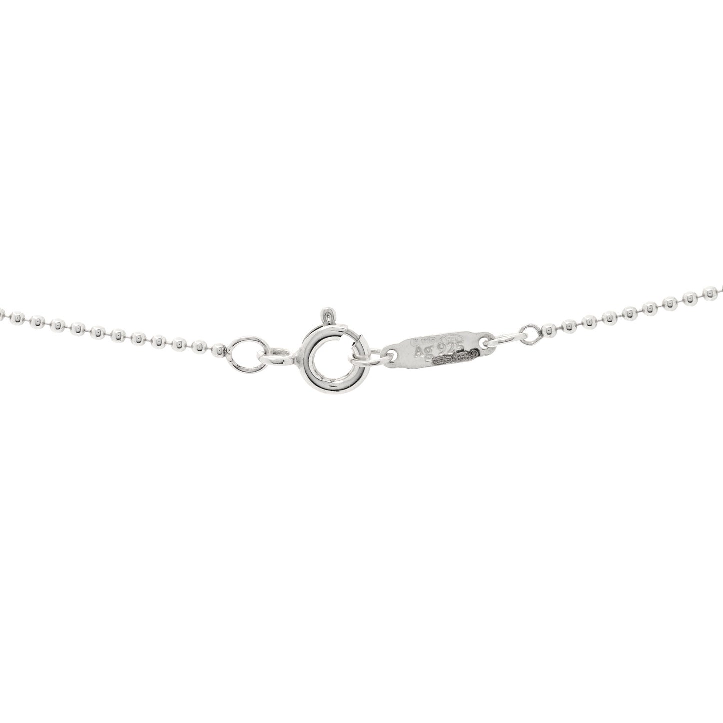 Sterling Silver 1.2mm Bead Chain Necklace 16"