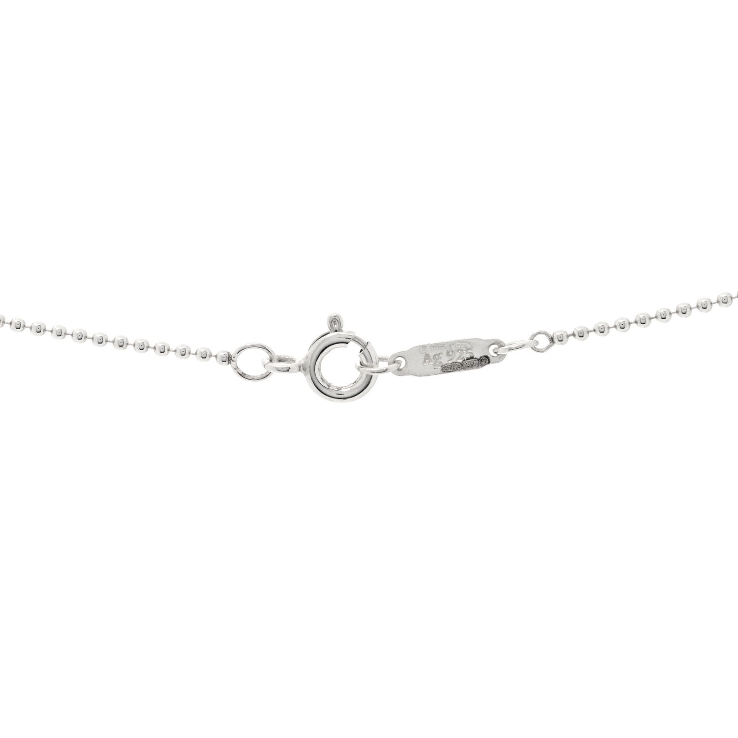 Tiffany Sterling Silver 1.2mm Bead Chain Necklace 16" 5 of 7