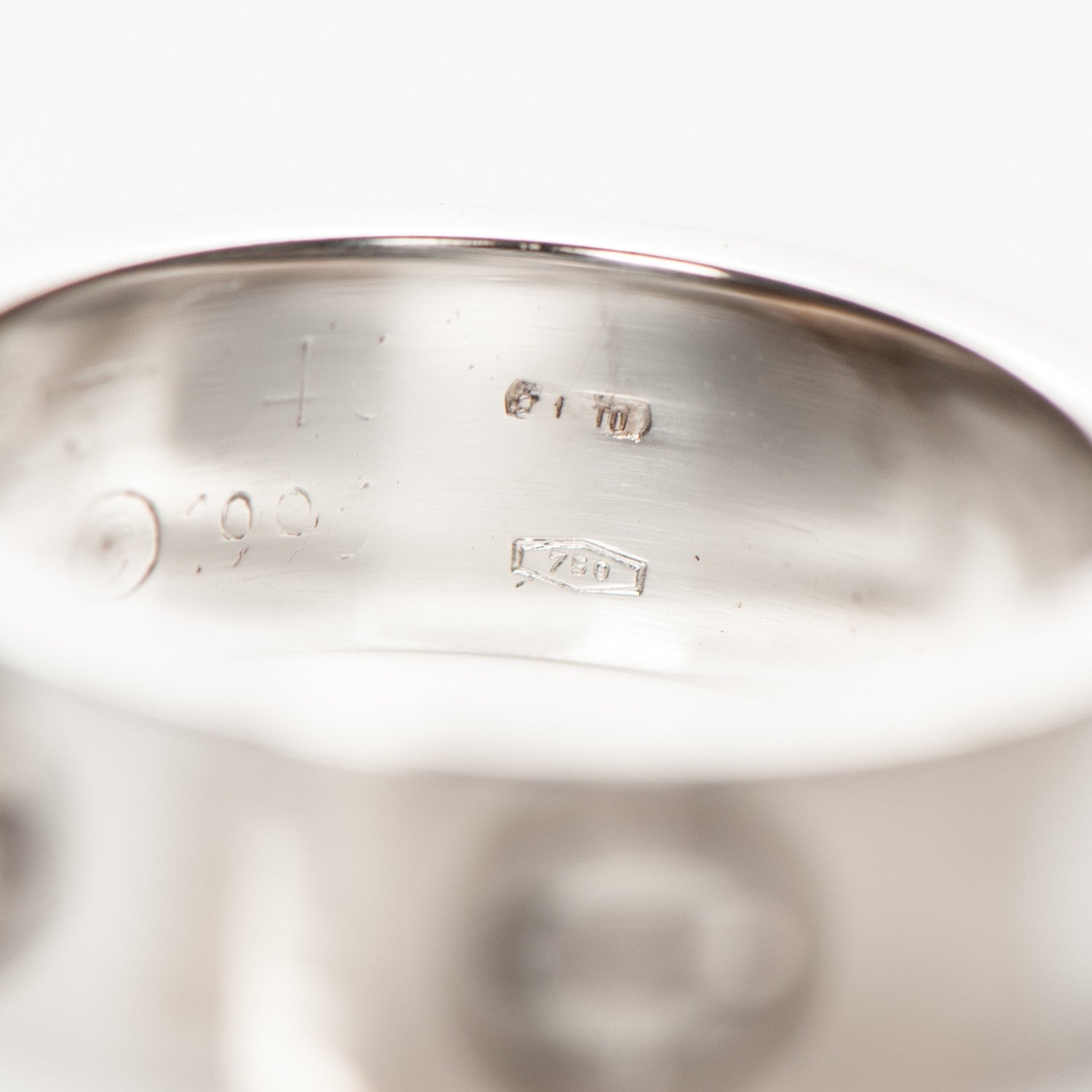 Cartier 18K White Gold 5.5mm LOVE Ring 46 3.75 4 of 5