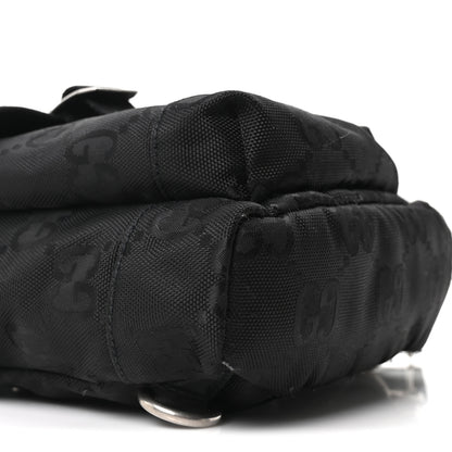 Gucci Econyl Nylon Monogram Off The Grid Sling Backpack Black 8 of 10