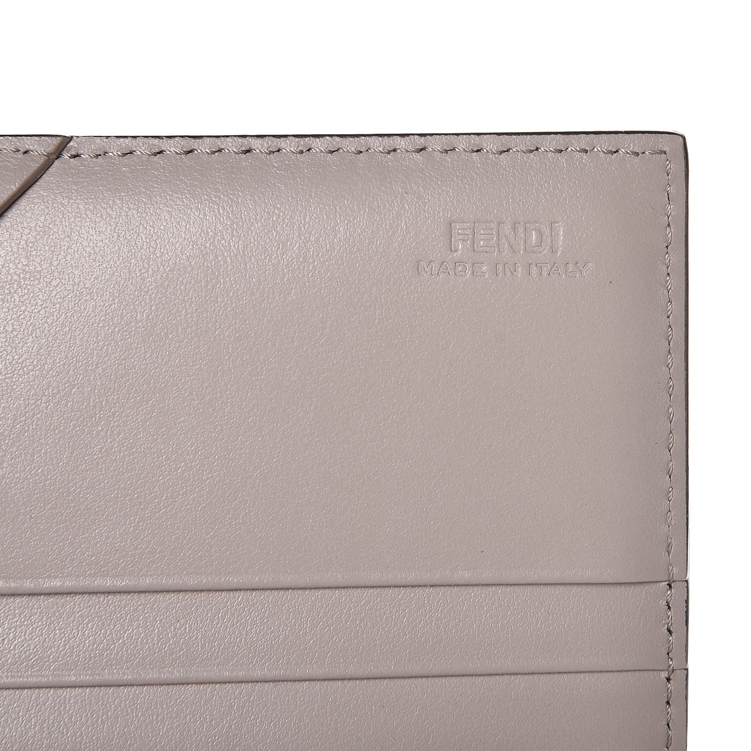 Fendi Vitello Century Lucido Hypnoteyes Studded Continental Wallet On Chain Grigio Polvere Arancio Multicolor 6 of 6