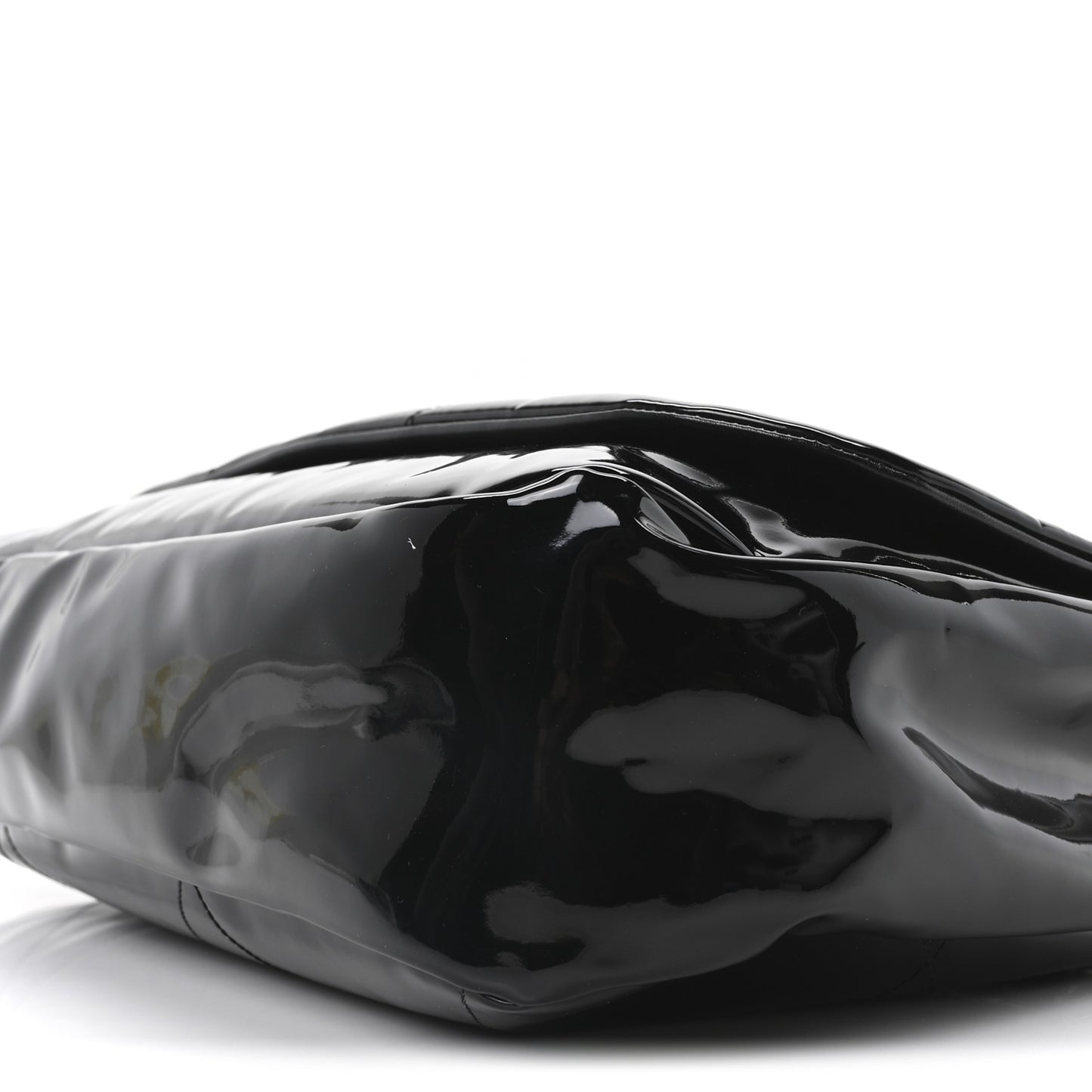 Patent Matelasse Monogram Large Jamie 4.3 Black