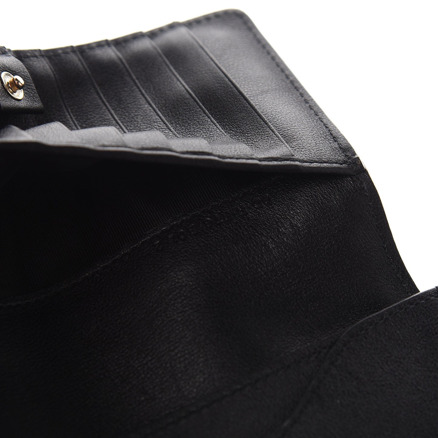 Vitello Rockstud Flap Wallet Black